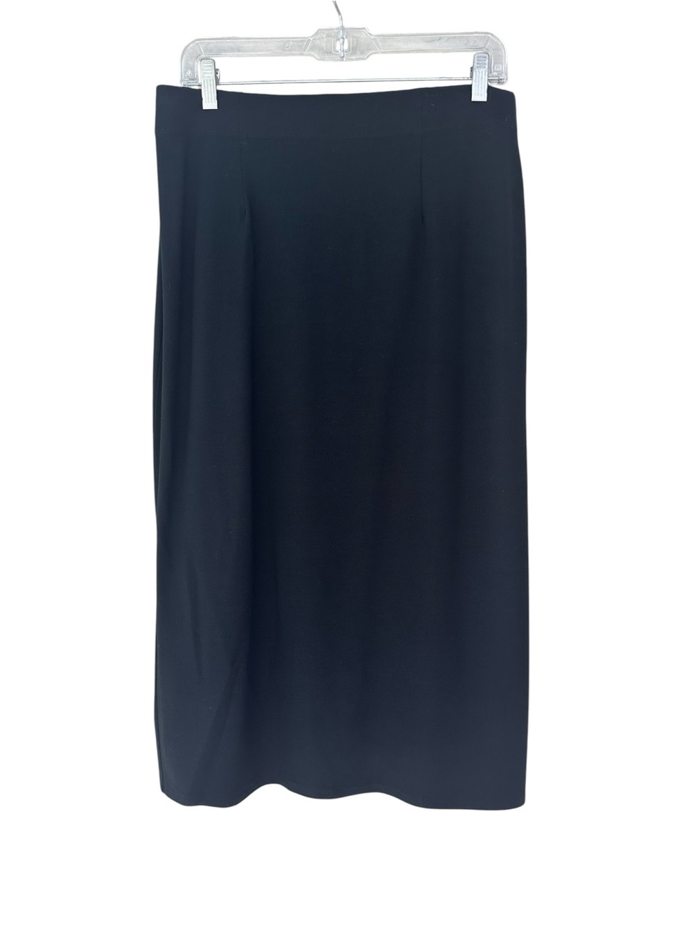 Eileen Fisher Black Midi Straight Stretchy Skirt, Petite Medium